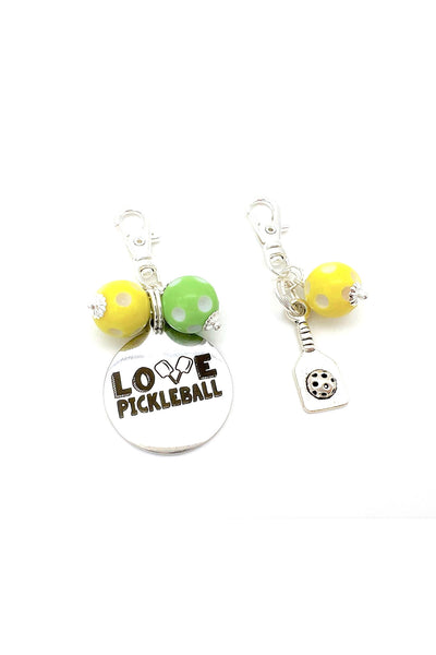 Pickleball Zipper Pull Charm