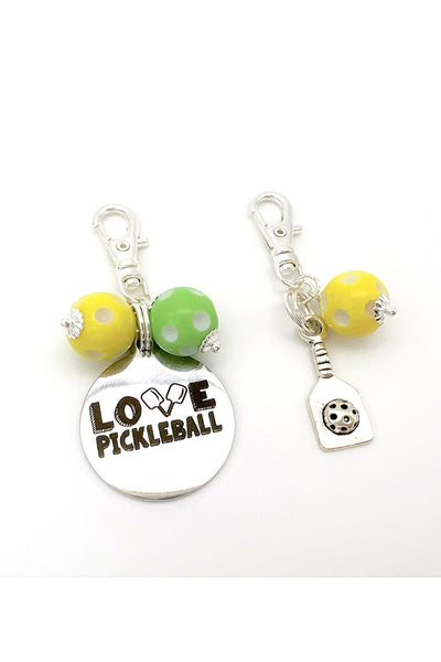 Pickleball Zipper Pull Charm