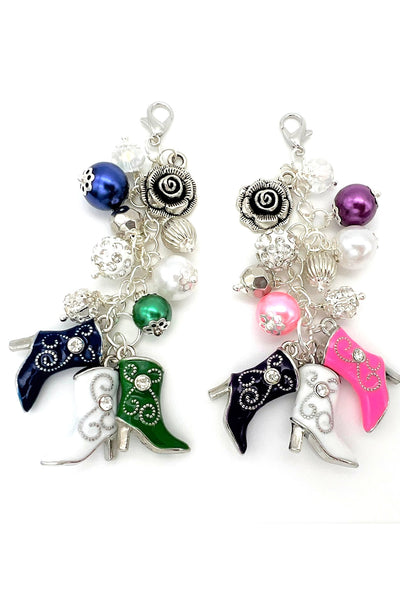 Cowgirl Cowboy Boot Charm Clip