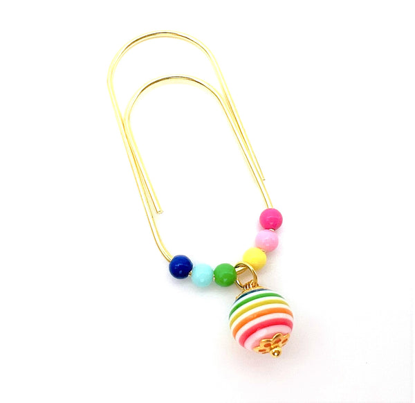 Happy Stripe Planner Paperclip