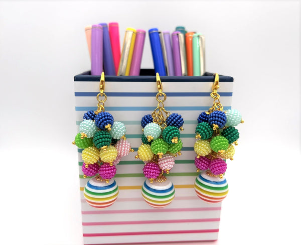 Happy Stripes Planner Charm Clip