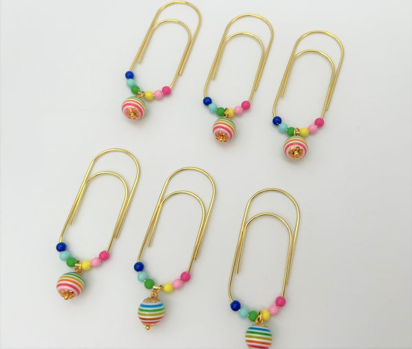 Happy Stripe Planner Paperclip