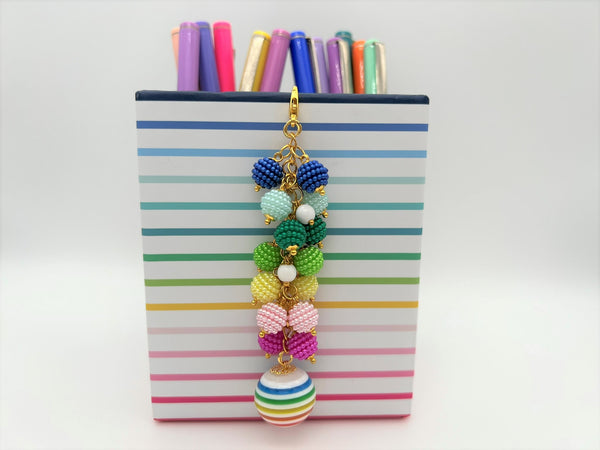 Happy Stripes Planner Charm Clip