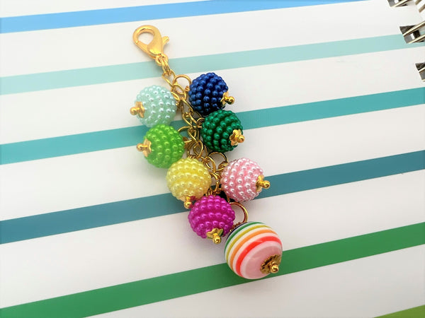 Happy Stripes Planner Charm Clip