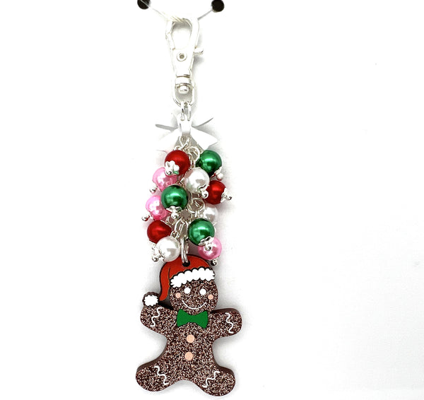 Christmas Gingerbread Charm Dangle Clip