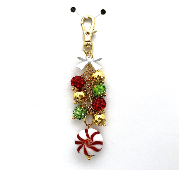 Christmas Peppermint Charm Clip