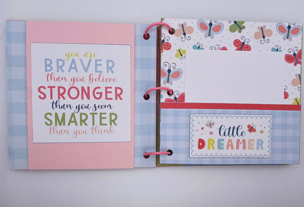 Premade Girl Scrapbook Photo Album