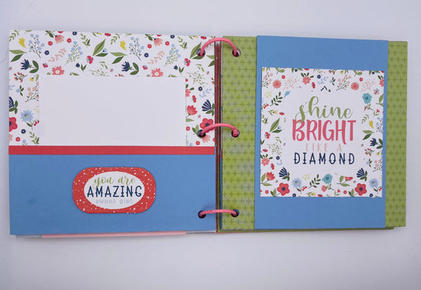 Premade Girl Scrapbook Photo Album