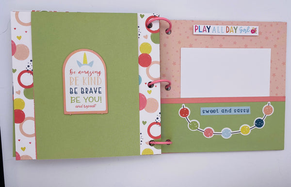 Premade Girl Scrapbook Photo Album