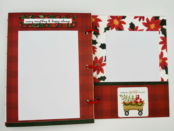 Premade Christmas Scrapbook Photo Album