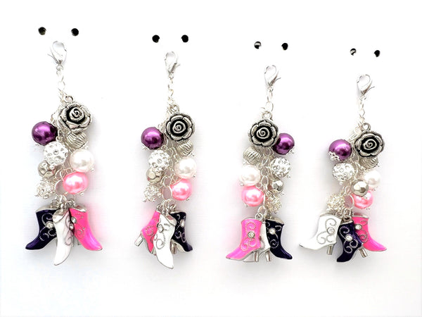 Cowgirl Cowboy Boot Charm Clip