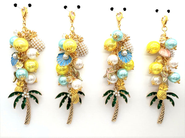 Beach Palm Tree Charm Clip