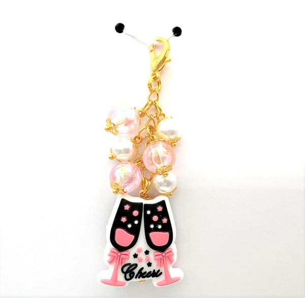 Champagne Cheers Charm Clips