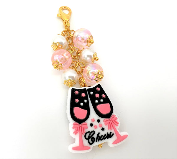 Champagne Cheers Charm Clips