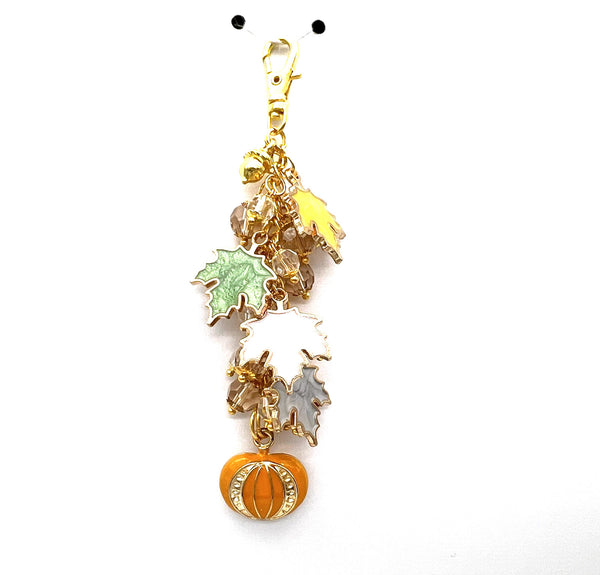 Fall Planner Charm Dangle, Fall Leaf Scrapbook Album Charm Clip
