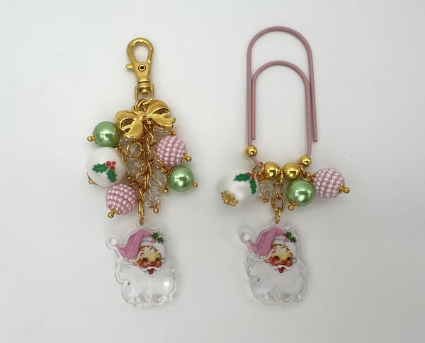 Christmas Santa Charm Clip or Paper Clip