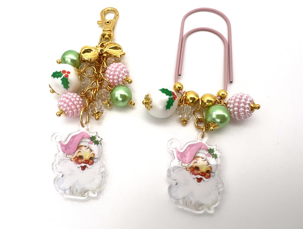 Christmas Santa Charm Clip or Paper Clip