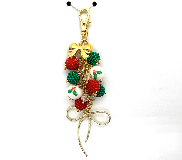 Christmas Bow Charm Clip