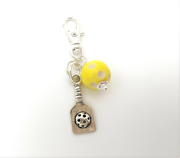 Pickleball Zipper Pull Charm