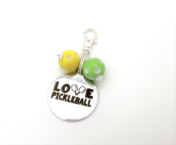 Pickleball Zipper Pull Charm