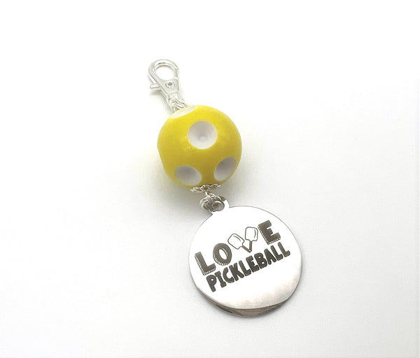 Pickleball Bag Zipper Pull Charm Clip