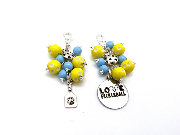 Pickleball Zipper Pull Charm UNC