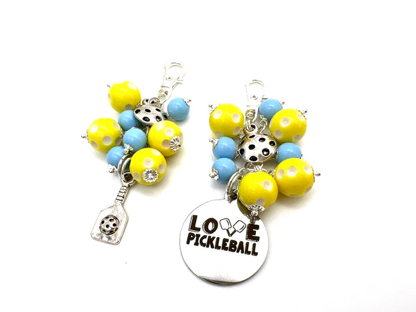 Pickleball Zipper Pull Charm UNC