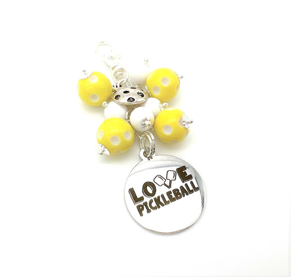 Pickleball Zipper Pull Charm