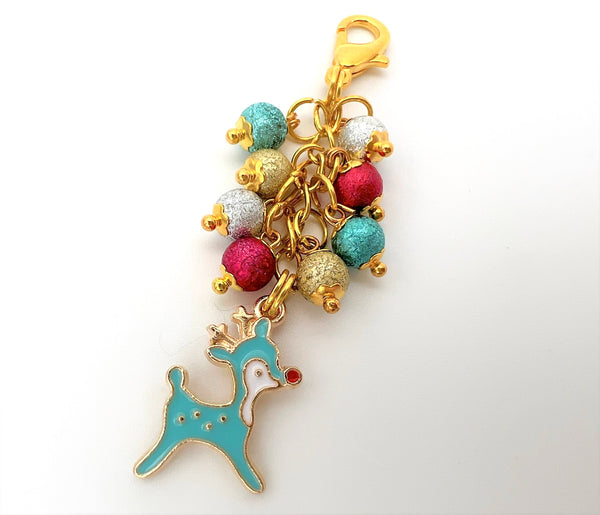 Christmas Reindeer Charm Clip or Paperclip