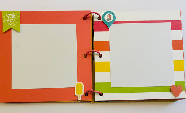 Premade Summer Scrapbook Photo Album