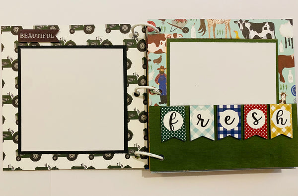 Premade Farm Scrapbook Album