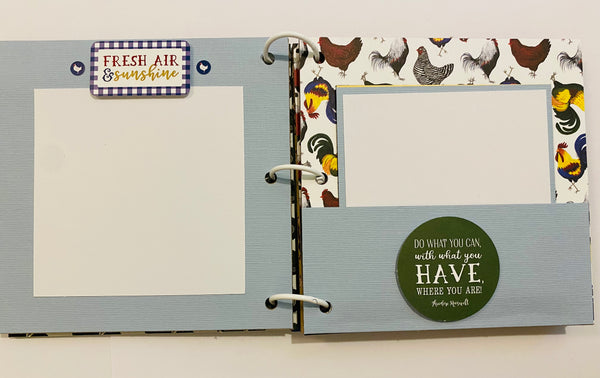 Premade Farm Scrapbook Album