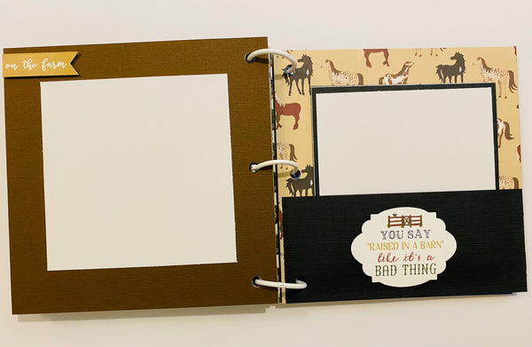 Premade Farm Scrapbook Album