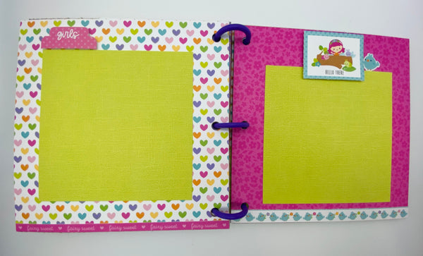 Premade Girl Scrapbook Photo Album