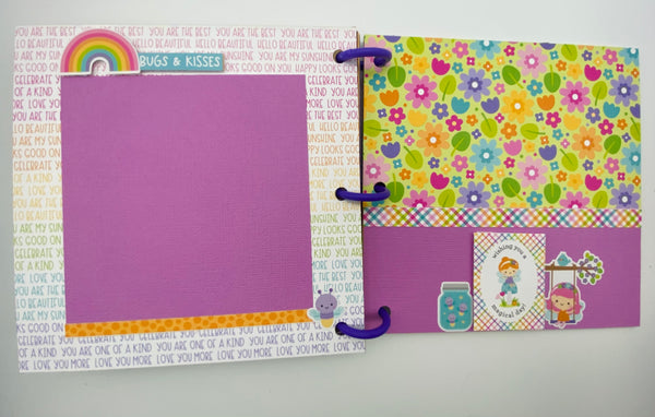 Premade Girl Scrapbook Photo Album