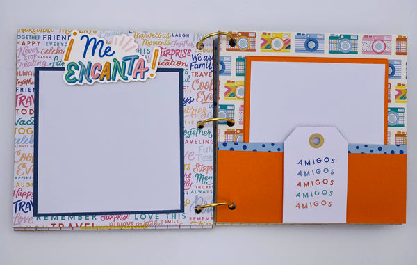 Premade Spanish Vacation Scrapbook Photo Album