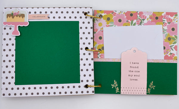 Premade Engagement , Wedding Scrapbook Photo Album