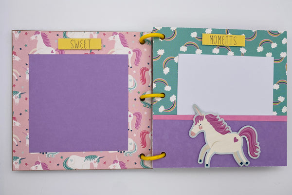 Premade Mermaid and Unicorn Scrapbook Photo Album
