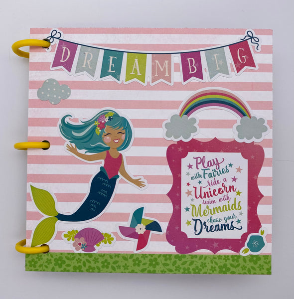 Premade Mermaid and Unicorn Scrapbook Photo Album