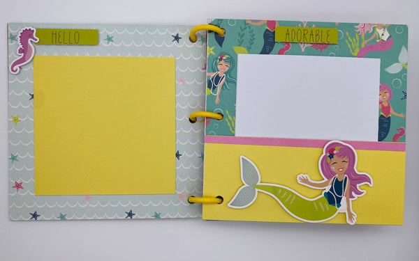 Premade Mermaid and Unicorn Scrapbook Photo Album