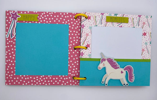 Premade Mermaid and Unicorn Scrapbook Photo Album