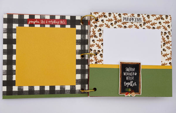 Premade Fall Scrapbook Album