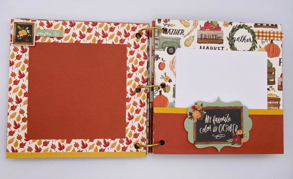 Premade Fall Scrapbook Album