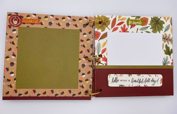 Premade Fall Scrapbook Album