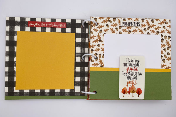 Premade Fall Scrapbook Album