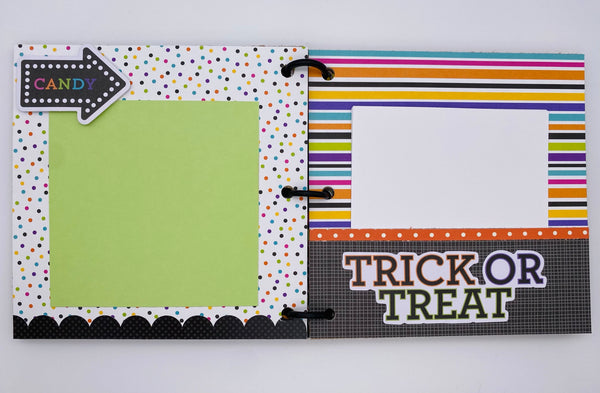 Premade Halloween Scrapbook Photo Album