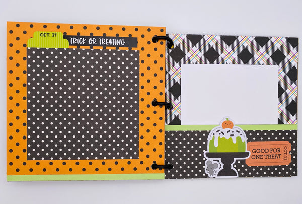 Premade Halloween Scrapbook Photo Album