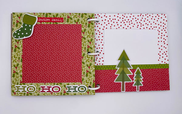 Premade Christmas Scrapbook Photo Album