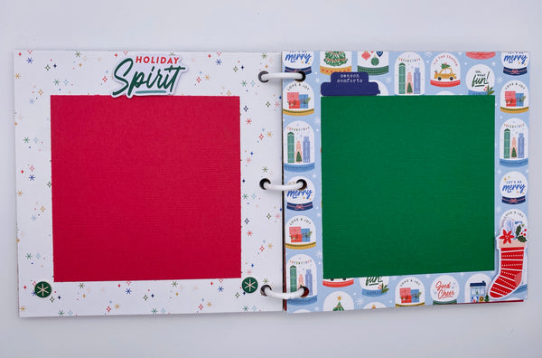 Premade Christmas Scrapbook Photo Album