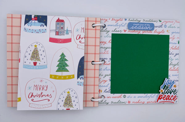 Premade Christmas Scrapbook Photo Album